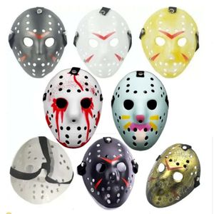 Yüz 6 Masquerade Full Masks Style Style Cosplay Kafatası Maskesi Jason vs Cuma Korku Hokeyi Cadılar Bayramı Kostüm Korkunç Festival Partisi GG0727