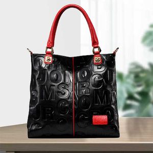 Bolsa feminina de estilo de couro Big Smão de ombro de moda de couro grande