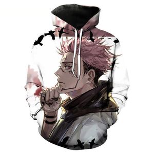 Mäns ursprungliga designer digital tryck hoodie stiliga fem ränder goku anime karaktär tryck tröja