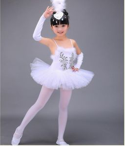 Scene Wear Professional Child Dance Costume White Swan Lake Ballet Dress for Kids Dancing Costumes Girls Ballerina Tutu Dressstage2893288