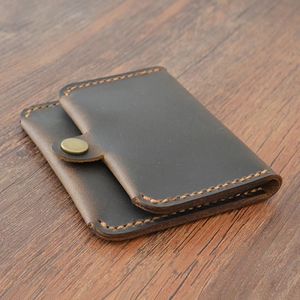 ウォレット手作り本革のクレジットカードホルダースリムメンズ名刺ケースウォレットレザーコインバッグ女性財布小さな財布