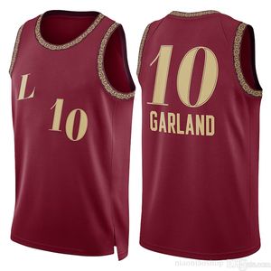 Donovan Mitchell Darius Garland baskettröjor Jersey 6 LeBron 23 James Retro Red Stitched City Men Breattable Shirt S-XXL