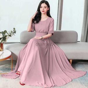 Abiti casual di base Summer Pink Casual Boho Beach Long Dress 2024 Women Elegant Bodycon Party Maxi Abito Korean Solid Fashion Evening Prim Vestidos 240419