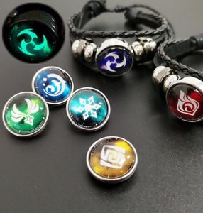 Game Genshin Impact Eye of God Cosplay Water Wind Thunder Fire Rock Fashion Luminous Armband Props smycken Charm Armelets2636570