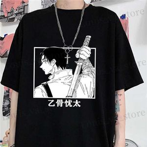 Herr t-shirts anime yuta okkotsu grafisk t-shirt herr kvinnor mode crew nacke tröjor casual strtwear harajuku cool t shirt t240419