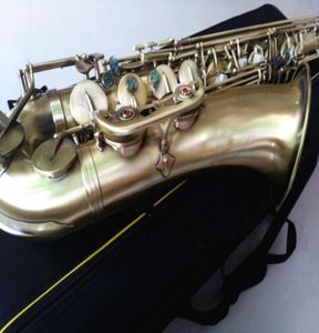 Anpassad Frankrike Högkvalitet Mark VI Tenor Saxofon Antik kopparsimulering Sax Professional Musikinstrument som spelar41750242114670