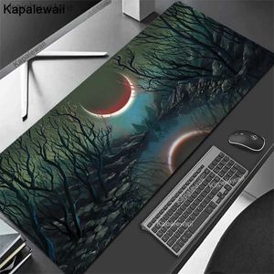 Mouse Pads Bilek Dinlenir GMK Mouse Pad Büyük Mousepad XXL Yeşil Orman Mousemat Dizüstü Dizüstü Halılar Mause Halı Bilgisayar Masası Mats 500x1000 Büyük Mousepad Y240419