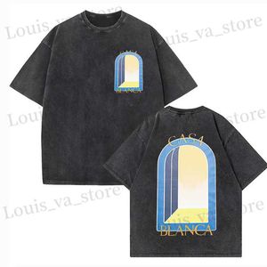 Men's T-Shirts EU Size Strtwear Y2k Ts Vintage Cotton Casual Trend Strt CASA Printed Pattern Men/Women Universal Short-slved T-shirt T240419