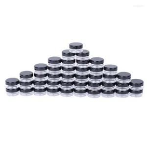 Storage Bottles 50Pcs Make Up Jar Cosmetic Sample Empty Container Plastic Round Lid Small Bottle Drop