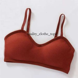 Camisoles Tanki Ribb dzianin Beauty Backless Bra Bralette Kobiety Sports Seksowne wyściełane szokowe mosiężne biustonosze na górną bieliznę kamizelka Bralet Crop Top 433