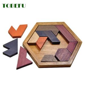 Puzzle 3d puzzle a forma geometrica a forma di puzzle puzzle per bambini teaser cerebrale giocattoli in legno non tossico per bambini educativi 240419