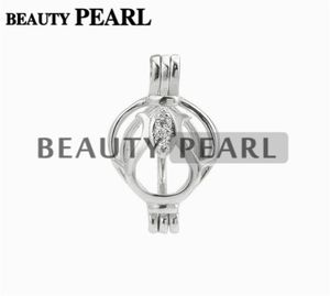 5 stycken Pearl Cage Pendant Flower Zircon Charm Pick Pearl 925 Sterling Silver Jewellery Pendant MONTERS4008198