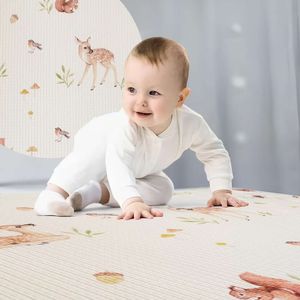 Extra stor baby lekmatta för golv - tjock skum vadderad mage tidsmatta för spädbarn som lär sig gå eller krypa - barnkammare lekrum matta i 0-6-12 månader