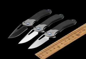 Mini micro m390 folding knife titanium alloy carbon fiber handle outdoor self defense hunting EDC pocket knife BM 940 535 tactic4875628