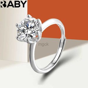 Bröllopsringar Urbaby 1-3CT D Färg Moissanite Ring med GRA 925 Sterling Silver Test Passed Diamond Moissanite Ring for Women Wedding Jewelry 240419