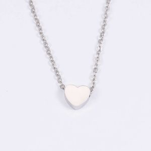 Fashion Best Friend Gift Necklace with Mirror Stainless Steel Peach Heart Delicate Pendant Bet Stainle