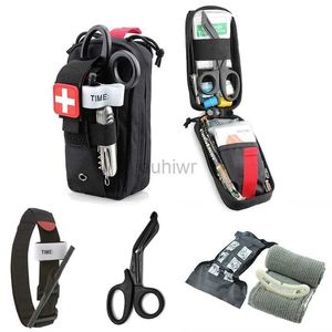 İlk Yardım Tedarik Taktik Molle Medical EDC Poşeti EMT Acil Durum Bandaj Turnike Makas Ifak Pouch İlk Yardım Kiti Hayatta Kalma Çantası Askeri Paket D240419