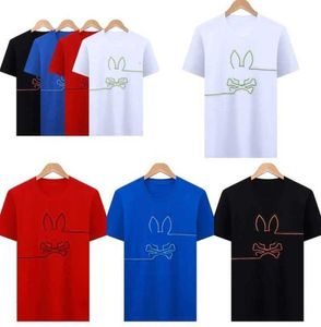 Psikolojik tavşan polo t gömlek tasarımcısı tavşan erkek tişört moda moda usa yüksek cadde kısa kollu tshirts giyim sokak kıyafetleri psyco 87uk