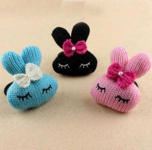 Super Fashion Hair Circle Cute Metoo Rabbit Butterfly Knot Wool Hair Rope Womens multicolor 30pcs8843527