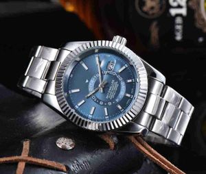 2020 Solid Steel Band Watch Business Mens Quartz 캘린더 기능이있는 시계