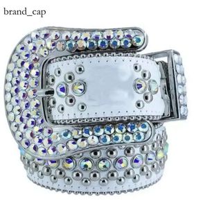 مصمم BB Simon Belt for Men Women اللامون الماس Black Blue Blue White Multicolour with Bling Rhinestons Retro Buckle Boxle Boxle 20 Colors 7130