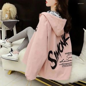 Women's Jackets Double-sided Coat Women 2024 Female Students Loose Hooded Windbreaker Ladies Casual Spring Baseball Uniform Tops