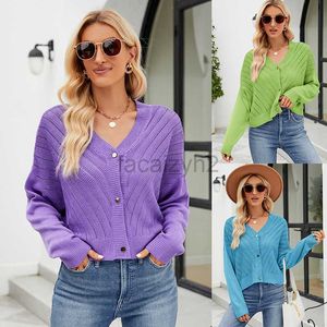 Women's T Shirt sexy Tees V-neck hollowed out knit cardigan with loose sleeved knit top for women's solid cardigan Plus Size tops