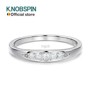 Bröllopsringar Knobspin D VVS1 Alla Moissanite -ringar för kvinnor GRA Certified Lab Diamond Engagement Wedding 925 Sterling Silver Ring 240419