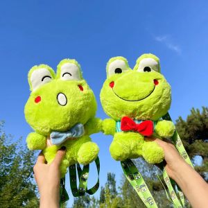 Backpacks Y2K Korea Cute Cartoon Plush Frog Doll Backpack Anime Messenger Bags Personality Girls Shoulder Bag Kawaii Coin Purse Kids Gifts