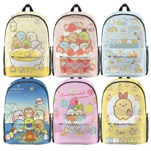 Sacchetti sumikko gurashi zaini 3d stampato 3d oxford wateroproof notebook multifunzione sumikko spalla a zaino per ragazzi borse