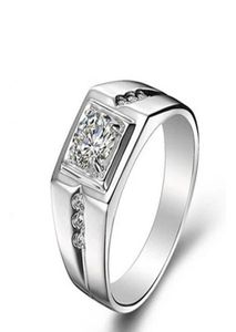 Silverplated ring for men039s wedding birthday boyfriend gift8345663