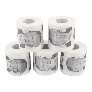 ROVA DONALD Trump Trump Paper Roll Fashion Humor Função Gag Presentes Cozinha Banheiro de madeira Polpa de madeira estampada papel higiênico guardanapos