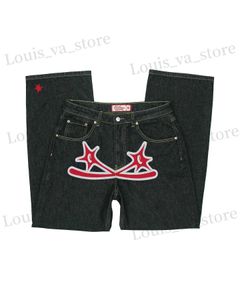 Мужские джинсы y2k хип -хоп готические джинсы strt mens womens new Loak Rock Jeans Bann