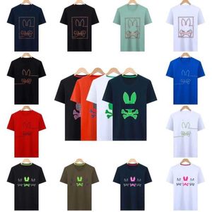 Psychologiczne koszulki króliczki projektant Męsak T-shirt moda USA High Street krótkie rękaw Psyco Rabbit Clothing Streetwear 6L0C