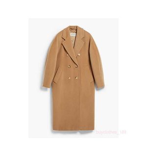 Cappotto da donna in cashmere designer cappotto di moda maxmaras madame classico cammello cammello