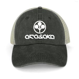 Caps de bola Arasaka corp Logo White Cowboy Hat Hat Military Tactical Party Baseball Men feminino