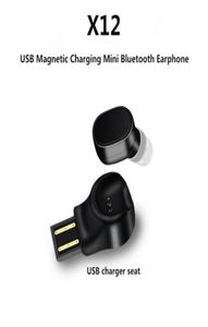 Portabel trådlös Bluetooth -headset X12 -bil Bluetooth -hörlurar USB Magnetic Charging Mini Bluetooth Earphone S530 Sport Headset 26588890