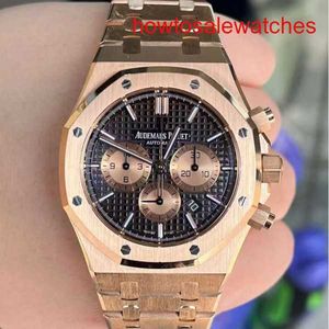 Womens AP Wrist Watch Selt Epic Royal Oak Series 26331 ou Rose Gold Coffee Dial
