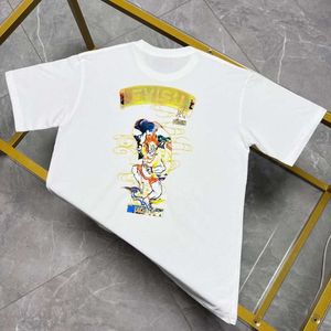 2024 Plate Original Label Trendy Brand EV Fushen Fengshen Pattern Letter Printing Casual Short T-Shirt Half Sleeved Top For Men 591696
