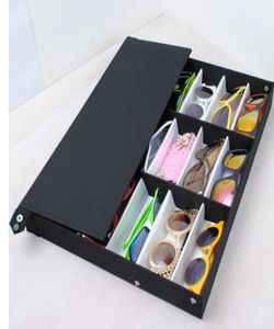 Wholedisplay case woman man Sunglasses display rack black red sun glasses showing stand 5147316