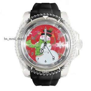 Avanadores de pulso Transparente Silicone Black Assista Christmas Snowman Snow Man Rates Homens de Moda de Moda Masculina e Mulher pulso 29