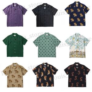 Мужские повседневные рубашки гавайские серии Shacko Maria Рубашка для мужчин High Strt Casual Ship Printed Short Slve Fashion Summer Tops T240419
