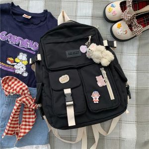 BASS Girl Backpack Student School Zackpacks per adolescenti Woman Kawaii School Borse Femmina Korean Harajuku Bookbag Nuovo