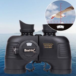 Telescopes Military Nautical Binoculars 7x50 Hd with Rangefinder Compass Telescope Nitrogen Waterproof Powerful Binoculars for Hunting