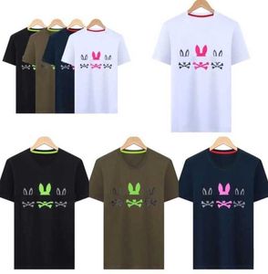 Psychological Bunny Shirt Summer Mens Tshirt Rabbit Print Short Sleeve Couple Tee Cotton Business T-shirt Psyco Tees 3xl 3rsu