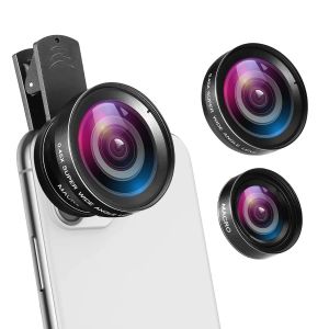 Telescopes 2 in 1 HD Mobile Phone Camera Wide Angle Lens Telescope Macro Lens for Iphone 11 Pro Samsung Xiaomi Lente Para Celular