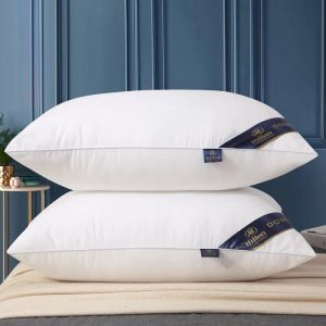 枕クッション/装飾枕100％コットンホワイトバウンスバックピローソフトカラーソフト快適なベッドルームベッド睡眠枕5tarエルホーム