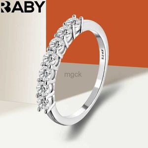 Anéis de casamento Urbaby D Cor 3mm Moissanite Diamond Rings for Women Classic Match Wedding Eternity Band com GRA S925 Sterling Silver Ring 240419