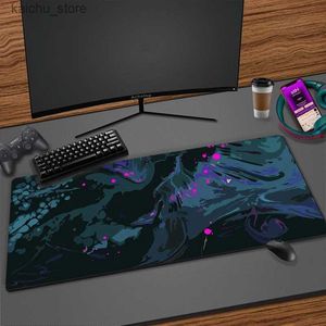 Cuscinetti per mouse polso riposa xxl arte colorata mousepad hd computer computer giocatori di bloccaggio bordo bordo tampone mouse mouse xxl 90x40cm tastiera per pc cuscinetti csgo tappeti Y240419