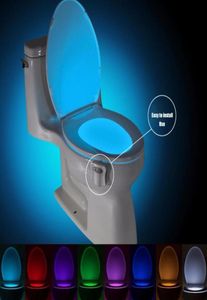 Smart Pir Motion Sensor Toilettensitz Nacht Nachtlichter 816 Farben wasserdichte Hintergrundbeleuchtung für Toilettenschüssel LED Luminaria Lampe WC Light3108875